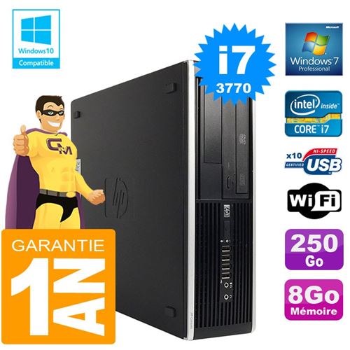Pc hp compaq 8300 sff core i7-3770 ram 8go disque 250 go graveur dvd wifi w7 État correct - Hewlett-Packard reconditionné disponible sur Fnac