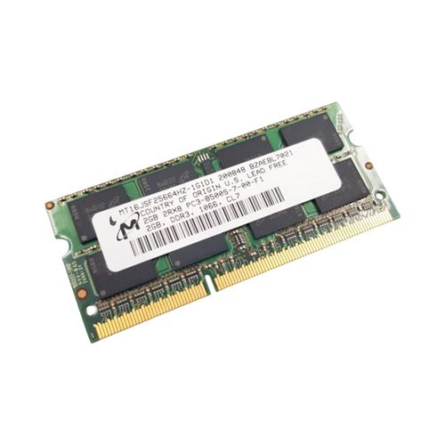 Acheter Barrette Mémoire 2Go RAM DDR3 Micron MT16JSF25664HZ-1G1D1 SO-DIMM PC3-8500S 1066MHz 2Rx8 État correct - 14,21 € Barrette Mémoire 2Go RAM DDR3 Micron MT16JSF25664HZ-1G1D1 SO-DIMM PC3-8500S 1066MHz 2Rx8 État correct - N/A reconditionné disponible sur Fnac