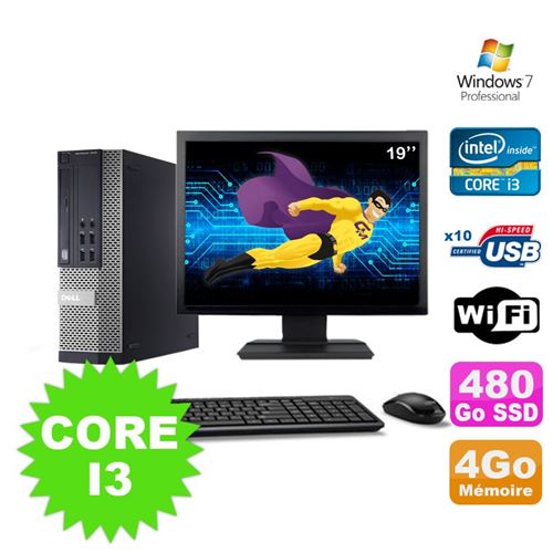 Acheter Pc dell optiplex 990 sff i3-2120 3.3ghz 4go 480go ssd dvd wifi w7 ecran 19' État correct - 239,00 € Pc dell optiplex 990 sff i3-2120 3.3ghz 4go 480go ssd dvd wifi w7 ecran 19' État correct - Dell reconditionné disponible sur Fnac