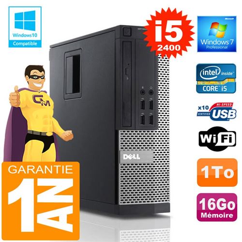 Pc dell 990 sff core i5-2400 ram 16go disque 1 to wifi w7 État correct - Dell reconditionné disponible sur Fnac