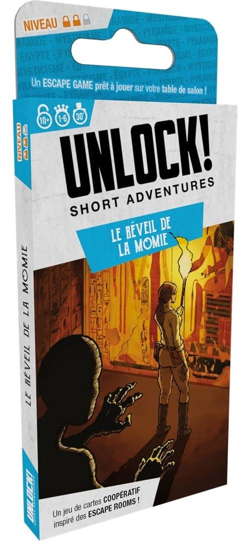 Jeu d'escape game Asmodee Unlock Short Adventure Le réveil de la momie État correct - Asmodee reconditionné disponible sur Fnac
