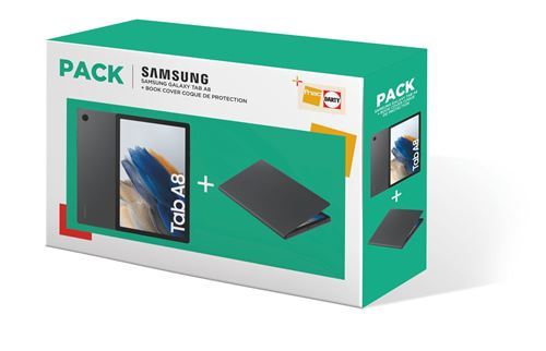 Pack Tablette Tactile Samsung Galaxy Tab A8 10,5"" Wifi 32 Go Gris anthracite + Book Cover pour Samsung Galaxy Tab A8 Gris anthracite État correct - Samsung reconditionné disponible sur Fnac