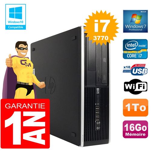 Pc hp compaq 8300 sff core i7-3770 ram 16go disque 1 to graveur dvd wifi w7 État correct - Hewlett-Packard reconditionné disponible sur Fnac