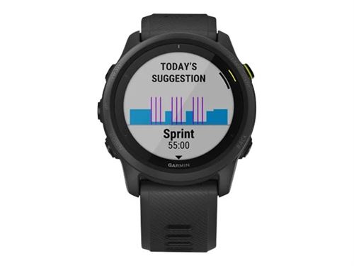 Garmin Forerunner 745 - Noir - montre de sport avec bande - silicone - noir - taille du poignet : 126-216 mm - affichage 1.2"" - Bluetooth, Wi-Fi, NFC, ANT+ - 47 g État correct - Garmin reconditionné disponible sur Fnac