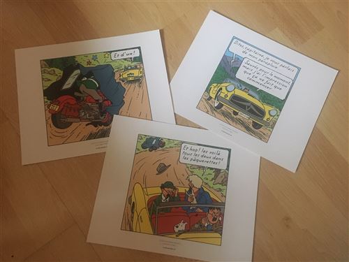 TINTIN - Tryptich / Affaire Tournesol - 19,5x24 cm - AFFICHE / POSTER État correct - N/A reconditionné disponible sur Fnac