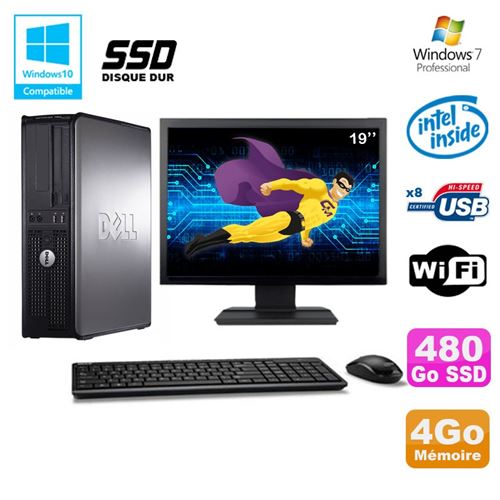 Acheter Pc dell optiplex 780 dt intel e8400 3ghz 4go 480go ssd wifi w7 ecran 19' État correct - 199,00 € Pc dell optiplex 780 dt intel e8400 3ghz 4go 480go ssd wifi w7 ecran 19' État correct - Dell reconditionné disponible sur Fnac