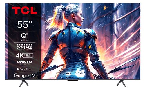 TV QLED Pro Tcl 55C75B 139 cm 4K UHD 2024 Aluminium brossé - État correct TCL sur Fnac
