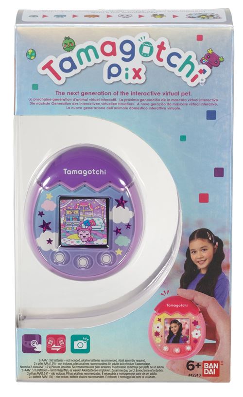 Acheter Jouet à manipuler Tamagotchi Pix Violet État correct - 95,97 € Jouet à manipuler Tamagotchi Pix Violet État correct - Tamagotchi reconditionné disponible sur Fnac
