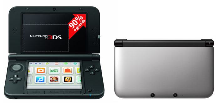 Console Nintendo 3DS XL - argent + noire