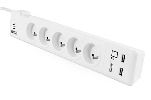 Acheter Multiprise parafoudre Watt&Co 5 ports 16A + 2 ports USB Blanc État correct - 43,91 € Multiprise parafoudre Watt&Co 5 ports 16A + 2 ports USB Blanc État correct - Watt & Co reconditionné disponible sur Fnac