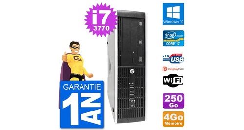 Pc hp 8300 elite sff intel i7-3770 ram 4go disque dur 250go windows 10 wifi État correct - N/A reconditionné disponible sur Fnac