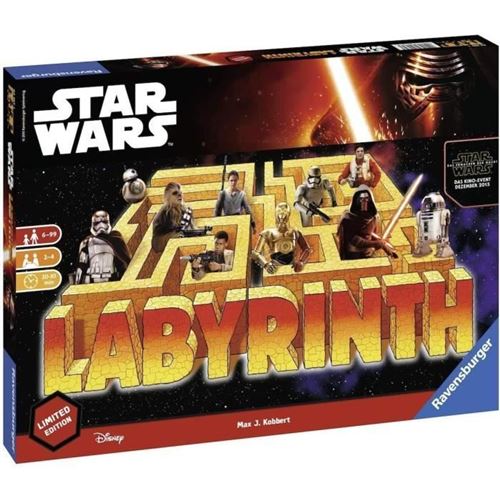 Jeu de Société - RAVENSBURGER - 82338 - Labyrinthe Star Wars - Édition Limitée - 2 joueurs ou plus État correct - Ravensburger reconditionné disponible sur Fnac