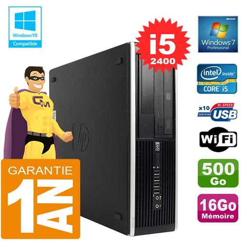 Pc hp compaq 8300 sff core i5-2400 ram 16go disque 500 go graveur dvd wifi w7 État correct - Hewlett-Packard reconditionné disponible sur Fnac