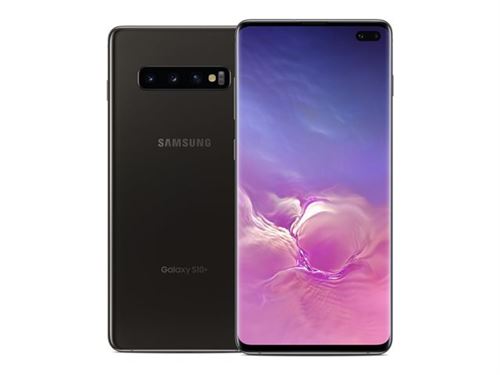 Samsung Galaxy S10+ - 4G smartphone - double SIM - RAM 8 Go / Mémoire interne 512 Go - microSD slot - OLED display - 6.4"" - 3040 x 1440 pixels - 3 x caméras arrière 12 MP, 16 MP, 12 MP - 2x front cameras 10 MP, 8 MP - céramique noire État correct - N/A reconditionné disponible sur Fnac
