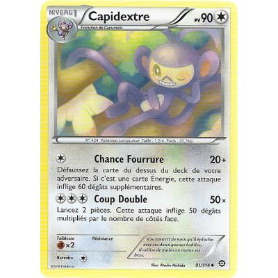 Carte Pokemon - XY11- Offensive vapeur - Capidextre - PV 90 - 91/114 - Peu Commune - VF État correct - Asmodee reconditionné disponible sur Fnac