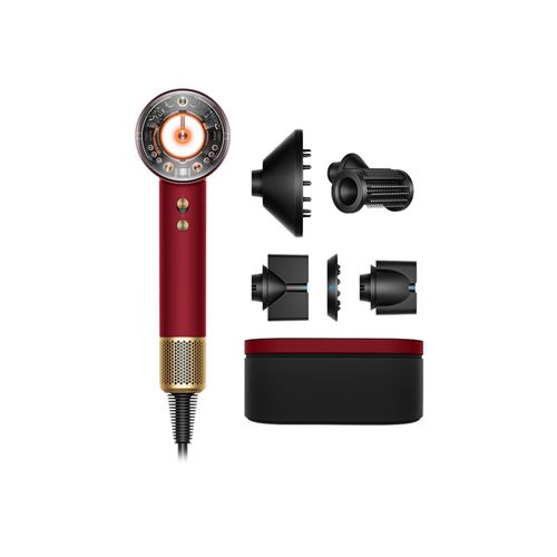 Acheter Sèche-cheveux Dyson Supersonic Nural Cheveux lisses à ondulés Velours Rouge et Or État correct - 350,99 € Sèche-cheveux Dyson Supersonic Nural Cheveux lisses à ondulés Velours Rouge et Or État correct - Dyson reconditionné disponible sur Fnac
