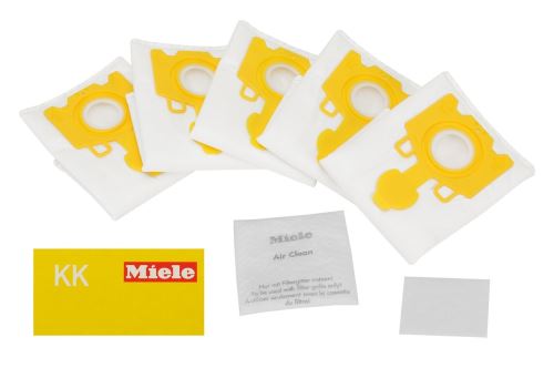 Pack 5 Sacs aspirateur + 2 filtres Miele KK HyClean Blanc et jaune État correct - Miele reconditionné disponible sur Fnac