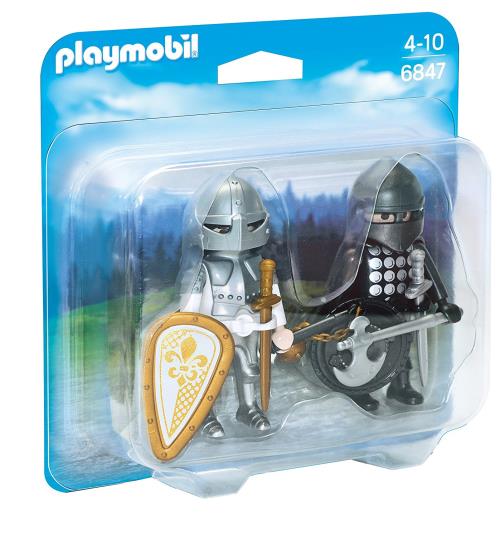 Playmobil Chevaliers 6847 DuoPack Chevalier noir et chevalier d'argent État correct - Playmobil reconditionné disponible sur Fnac