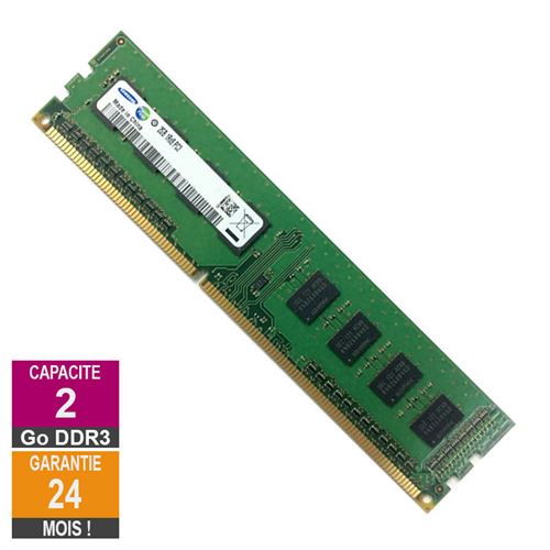 Acheter Barrette Mémoire 2Go RAM DDR3 Samsung M378B5773DH0-CK0 PC3-12800U 1600MHz 1Rx8 État correct - 14,21 € Barrette Mémoire 2Go RAM DDR3 Samsung M378B5773DH0-CK0 PC3-12800U 1600MHz 1Rx8 État correct - Samsung reconditionné disponible sur Fnac