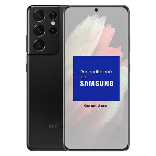 Smartphone Samsung Galaxy S21 Ultra 6,8"" 5G Double nano SIM 128 Go Noir Reconditionné Grade A État correct - Samsung reconditionné disponible sur Fnac