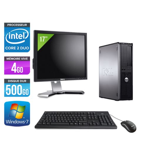 Acheter Ordinateur Dell Optiplex 780 Desktop + Ecran 17'' - Gris - Intel Core 2 Duo E7500 / 2.93 GHz - RAM 4 Go - HDD 500 Go - DVD - Gigabit Ethernet - Windows 7 Professionnel État correct - 159,00 € Ordinateur Dell Optiplex 780 Desktop + Ecran 17'' - Gris - Intel Core 2 Duo E7500 / 2.93 GHz - RAM 4 Go - HDD 500 Go - DVD - Gigabit Ethernet - Windows 7 Professionnel État correct - Dell reconditionné disponible sur Fnac
