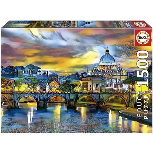 Acheter BASILIQUE SAINT-PIERRE ET PONT SAINT-ANGE - Puzzle de 1500 pièces État correct - 11,66 € BASILIQUE SAINT-PIERRE ET PONT SAINT-ANGE - Puzzle de 1500 pièces État correct - N/A reconditionné disponible sur Fnac