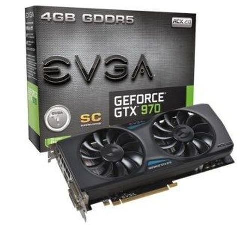 Carte graphique EVGA Nvidia GeForce GTX 970 Superclocked ACX 2.0 4 Go État correct - EVGA reconditionné disponible sur Fnac