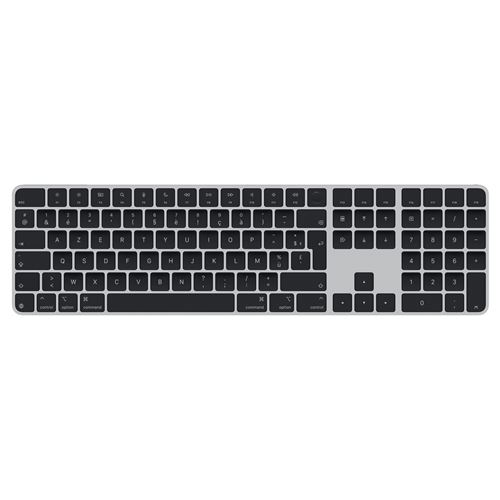 Clavier sans fil Azerty Apple Magic Keyboard avec Touch ID et pavé numérique Noir État correct - Apple reconditionné disponible sur Fnac