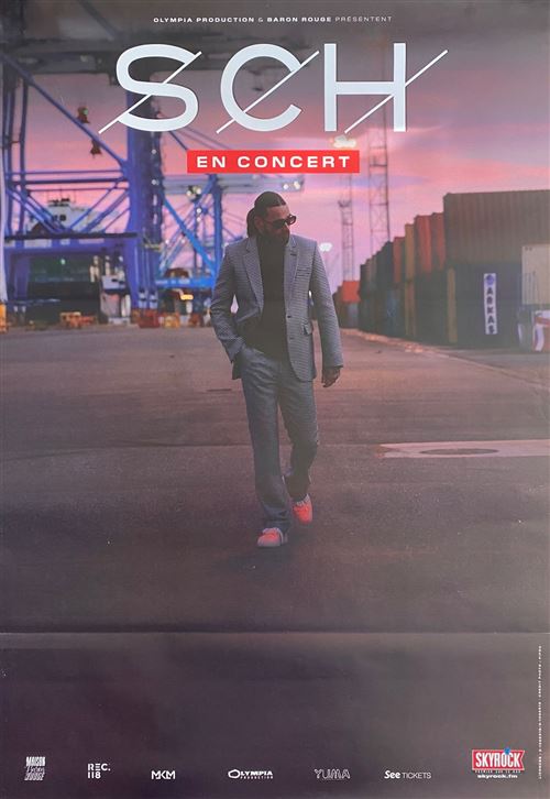 Affiche de concert originale - SCH - 2022 - En concert - 70x100cm État correct - N/A reconditionné disponible sur Fnac