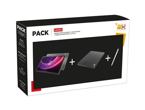 Pack Tablette Tactile Lenovo Tab P11 11.5"" 2ème génération 128 Go Noir + Stylet + Coque de protection État correct - Lenovo reconditionné disponible sur Fnac