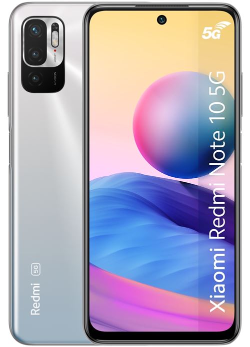 Smartphone Xiaomi Redmi Note 10 5G 6,5"" Double SIM 128 Go Argent État correct - Xiaomi reconditionné disponible sur Fnac
