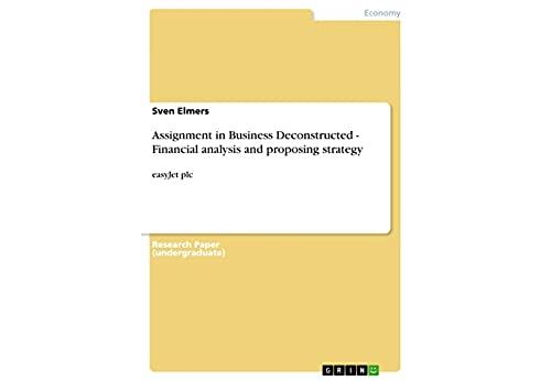 Assignment in Business Deconstructed - Financial analysis and proposing strategy: easyJet plc (English Edition) Format Kindle État correct - N/A reconditionné disponible sur Fnac