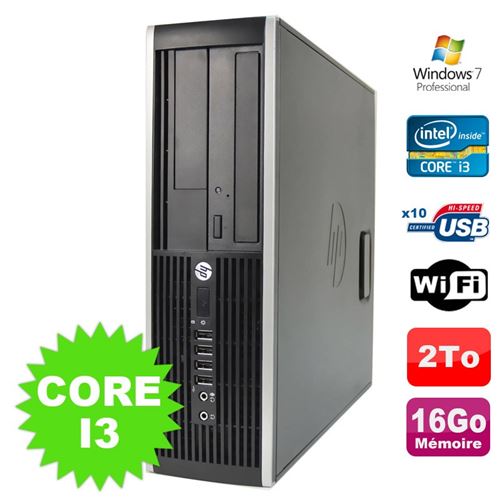Pc hp compaq elite 8100 sff intel core i3-530 16go disque 2000go dvd wifi w7 État correct - Hewlett-Packard reconditionné disponible sur Fnac