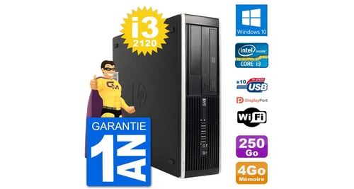 Pc hp compaq 6200 pro sff intel i3-2120 ram 4go disque dur 250go windows 10 wifi État correct - N/A reconditionné disponible sur Fnac