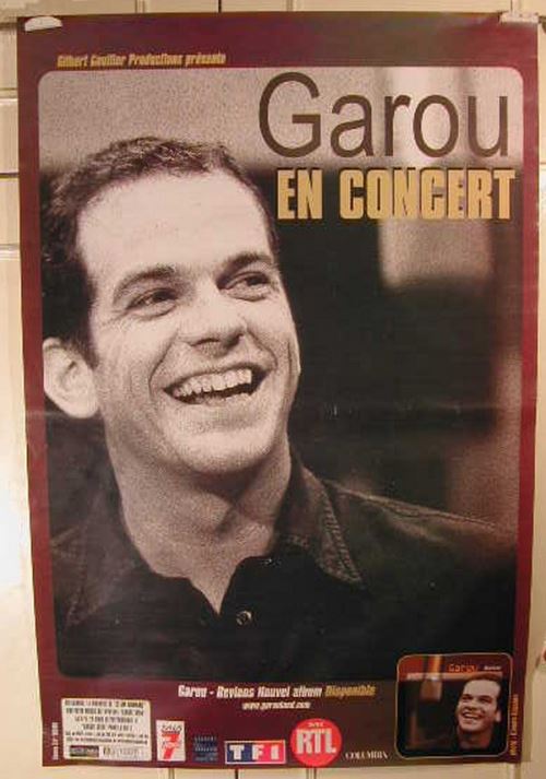 Garou - 80x120 cm - AFFICHE / POSTER État correct - N/A reconditionné disponible sur Fnac