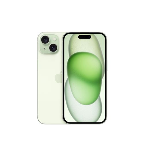 Apple iPhone 15 6,1"" 5G Double SIM 128 Go Vert État correct - Apple reconditionné disponible sur Fnac