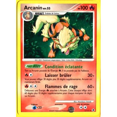 carte Pokémon 1/111 Arcanin 100 PV Platine Rivaux Émergeants NEUF FR État correct - Pokémon reconditionné disponible sur Fnac