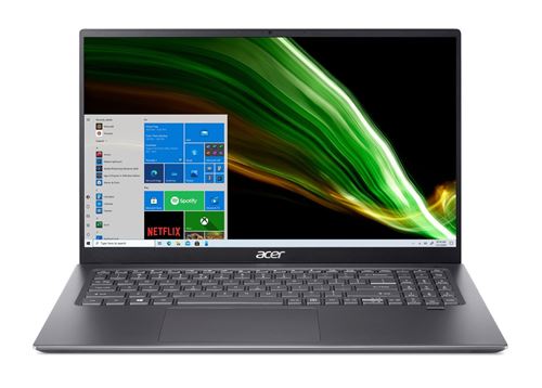 PC Portable Acer Swift X SFX16-51G-700U 16,1"" Intel Core i7 16 Go RAM 1 To SSD Gris acier État correct - Acer reconditionné disponible sur Fnac
