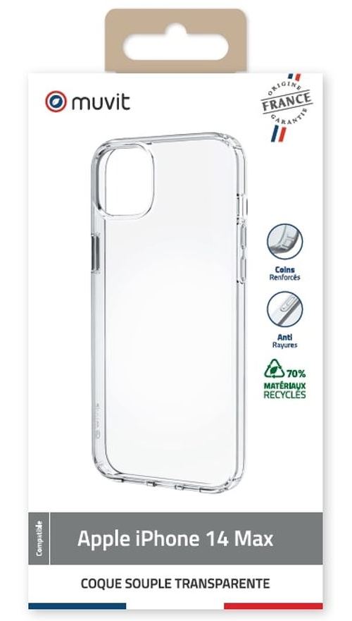 Coque souple Muvit For France iPhone 14 Plus Transparent État correct - Muvit reconditionné disponible sur Fnac