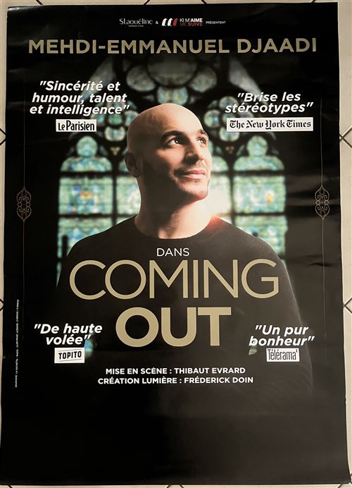 Affiche - Mehdi-Emmaneul DJAADI - Coming out - 80x120cm État correct - N/A reconditionné disponible sur Fnac