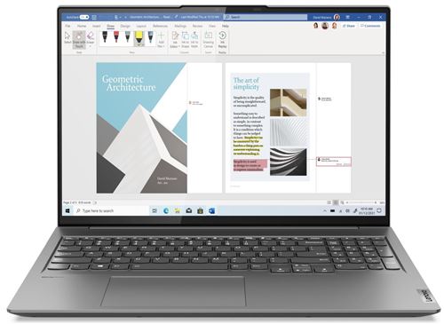 PC Portable Lenovo Yoga Slim 7 Pro 16ACH6 16"" Ecran tactile AMD Ryzen 5 16 Go RAM 512 Go SSD Gris État correct - Lenovo reconditionné disponible sur Fnac