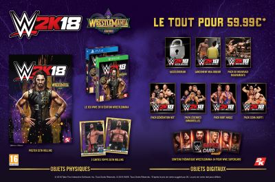 WWE 2k18 Wrestlemania Xbox One État correct - Take-Two Interactive reconditionné disponible sur Fnac