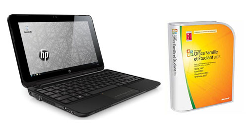 HP Mini 210-1067sf 10,1"" LED Noir + Microsoft Office Famille & Etudiant 2007 État correct - Hewlett-Packard reconditionné disponible sur Fnac