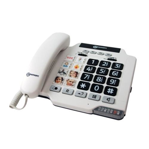 geemarc téléphone amplifié grosses touches sénior photophone 100 - a mémoires photo directes État correct - Geemarc reconditionné disponible sur Fnac