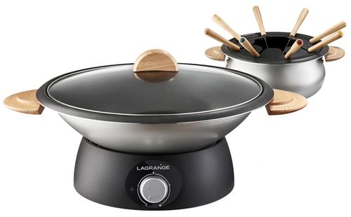 Appareil à Fondue et Wok Lagrange Classic 349019 900 W Noir et Gris État correct - N/A reconditionné disponible sur Fnac