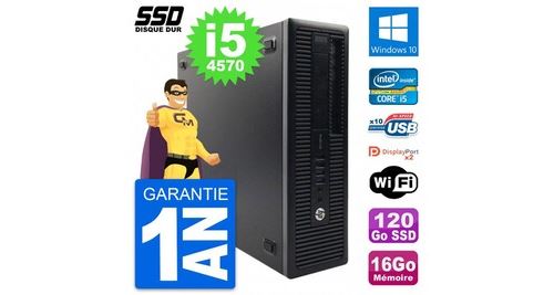 Pc hp prodesk 600 g1 sff intel core i5-4570 ram 16go ssd 120go windows 10 wifi État correct - N/A reconditionné disponible sur Fnac