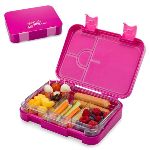 Boîte repas - Junior Schmatzfatz - Boîte à goûter - 6 compartiments - 21,3x15x4,5cm - Sans BPA - Rose État correct - N/A reconditionné disponible sur Fnac