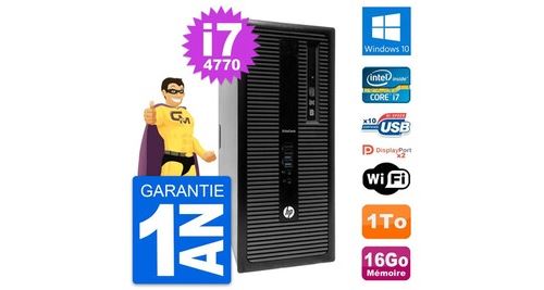 Pc tour hp elitedesk 800 g1 intel i7-4770 ram 16go disque 1to windows 10 wifi État correct - N/A reconditionné disponible sur Fnac