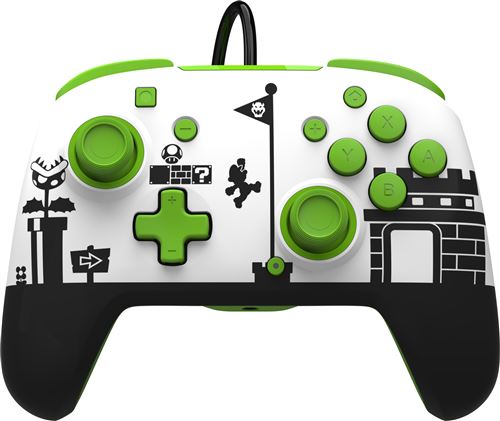 Manette filaire Pdp Super Mario pour Nintendo Switch/Nintendo Switch Modèle OLED Vert et Blanc État correct - N/A reconditionné disponible sur Fnac
