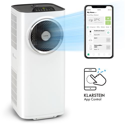 Acheter Klarstein Kraftwerk Smart 10K climatiseur mobile 10000 BTU/2,9 kW blanc État correct - 485,99 € Klarstein Kraftwerk Smart 10K climatiseur mobile 10000 BTU/2,9 kW blanc État correct - Klarstein reconditionné disponible sur Fnac